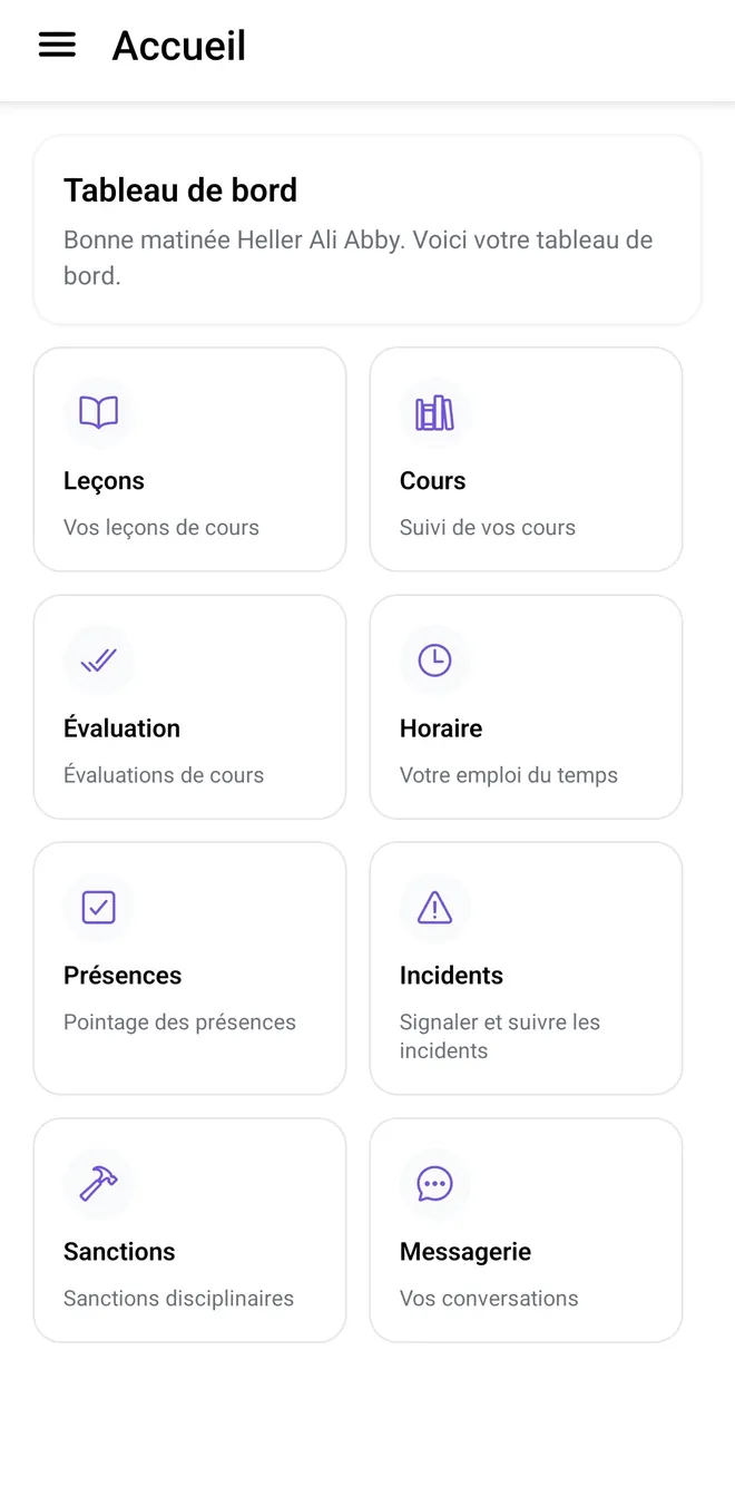 Espace enseignant